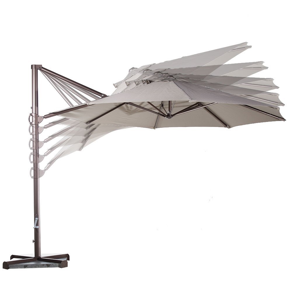 The Overhang Patio Umbrella Reviews and Information OutsideModern