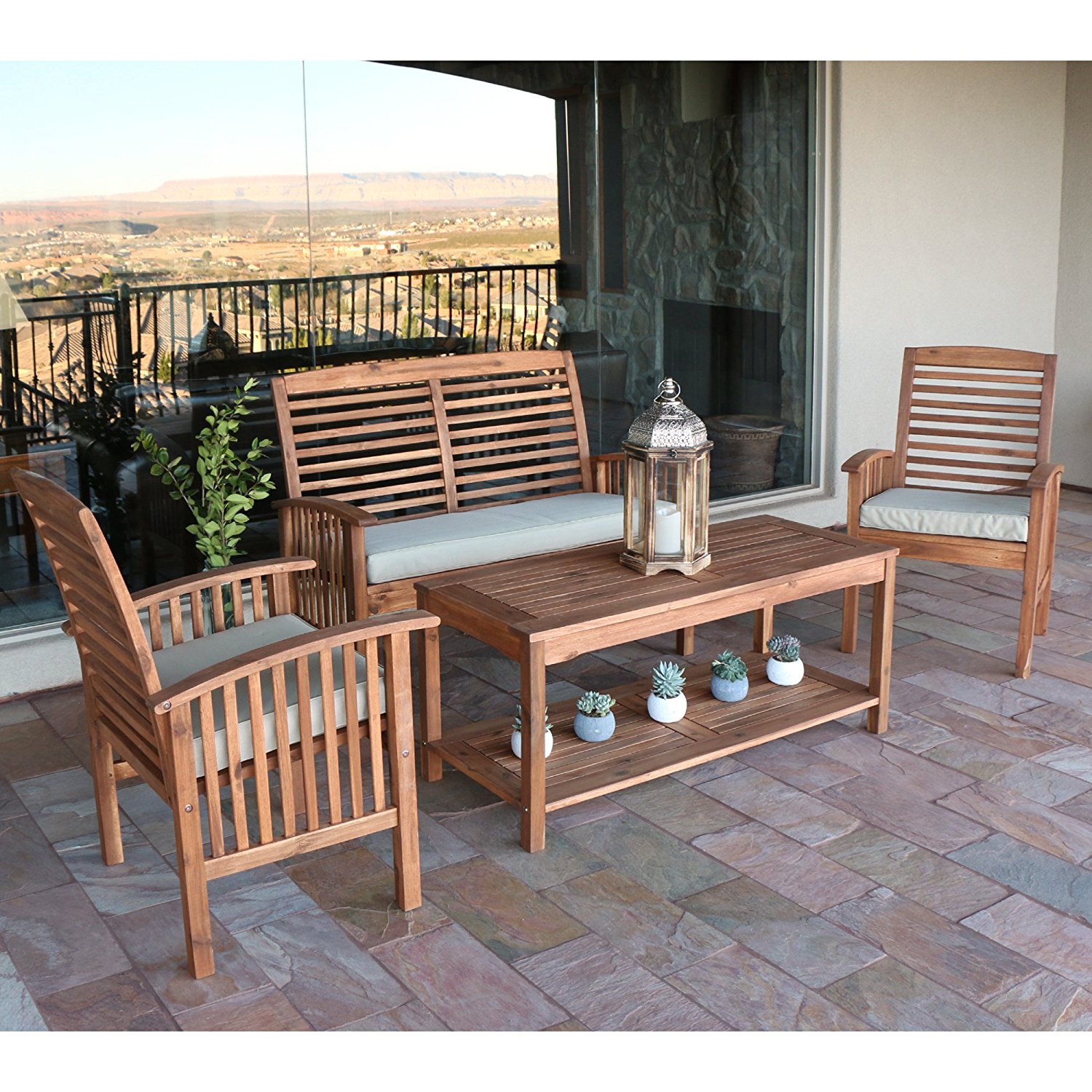 Heavy Acacia Patio Set