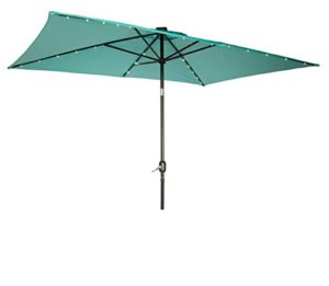 Best Rectangular Patio Umbrella With Solar Lights Outsidemodern Trademark Innovations Rectangular Patio Umbrella With Solar Lights