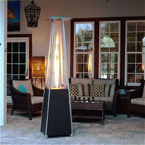 Golden Flame Pyramid Heater Matte Black