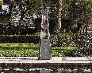 Golden Flame Pyramid Heater Propane Hammered Silver