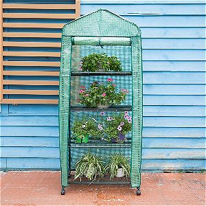 Finether 4-Tier Greenhouse with Casters