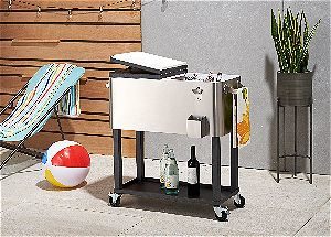 TRINITY TXK-0802 Stainless Steel Cooler with Shelf