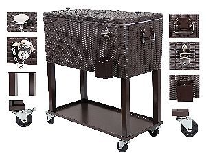 UPHA 80 Quart Rolling Ice Chest