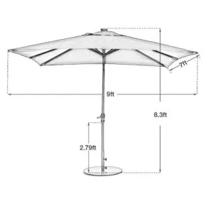 Abba Patio Umbrella Dimensions