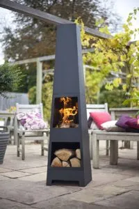 La Hacienda 56168US Skyline Chimenea with Log Storage