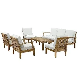 Modway Marina Teak 8 Piece Set