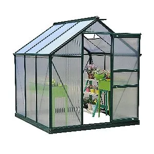 Outsunny 6’L x 6’W x 7’H Polycarbonate Portable Walk-In Garden Greenhouse