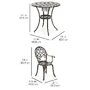 Best Choice Products Bistro Set Dimensions