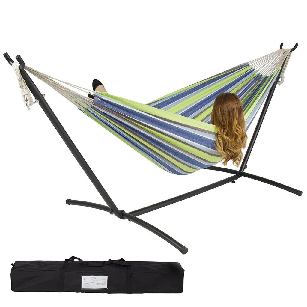 BestChoiceProducts Double Hammock with Space Saving Stand
