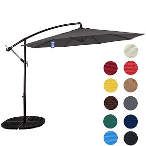 Sundale Outdoor 10ft Offset Umbrella Gray