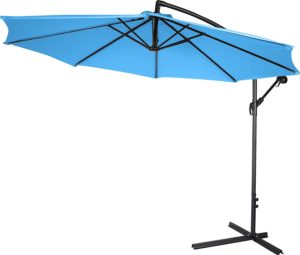 10' Deluxe Polyester Offset Patio Umbrella by Trademark Innovations