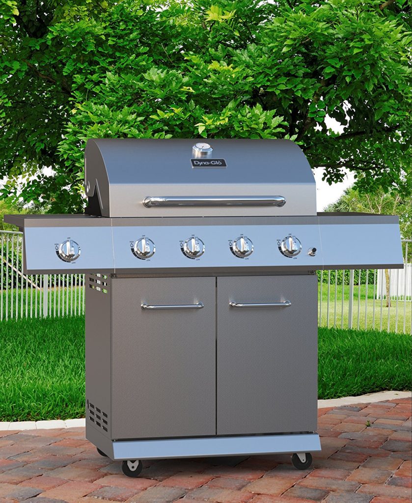 Dyna-Glo DGE Series Propane Grill, 4 Burner, Stainless