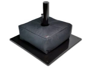 Close up of Gravipod 14"x14" Square Cantilever Umbrella Weighted Base