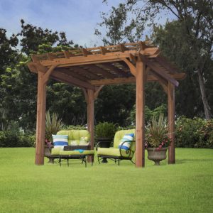 A pre-cut cedar Pergola