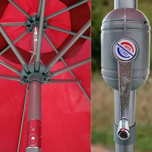 Best Choice Products 9ft Patio Umbrella Ribs and Crank Detail
