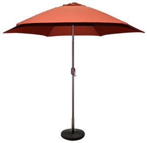 TropiShade 9 ft Bronze Aluminum Market Umbrella with Rust Polyester Cover