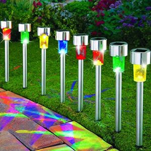 8 Pack Color Solar Garden Lights