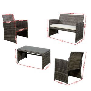 Goplus Outdoor Furniture Set Dimensions