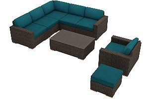 Harmonia Living Arden 8 Piece Sectional Furniture Set