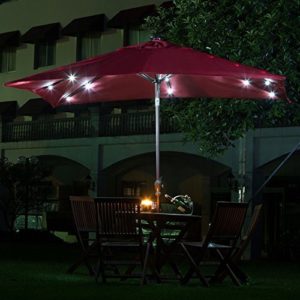 umbrella with solar powered lights