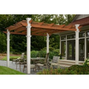 New England Arbors Eden Pergola 12 x 12 ft. Dual Colored Pergola