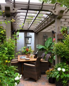 Pergola with Chandelier Source: DecorPad