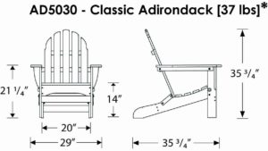 kick back in a beautiful poly resin adirondack chair
