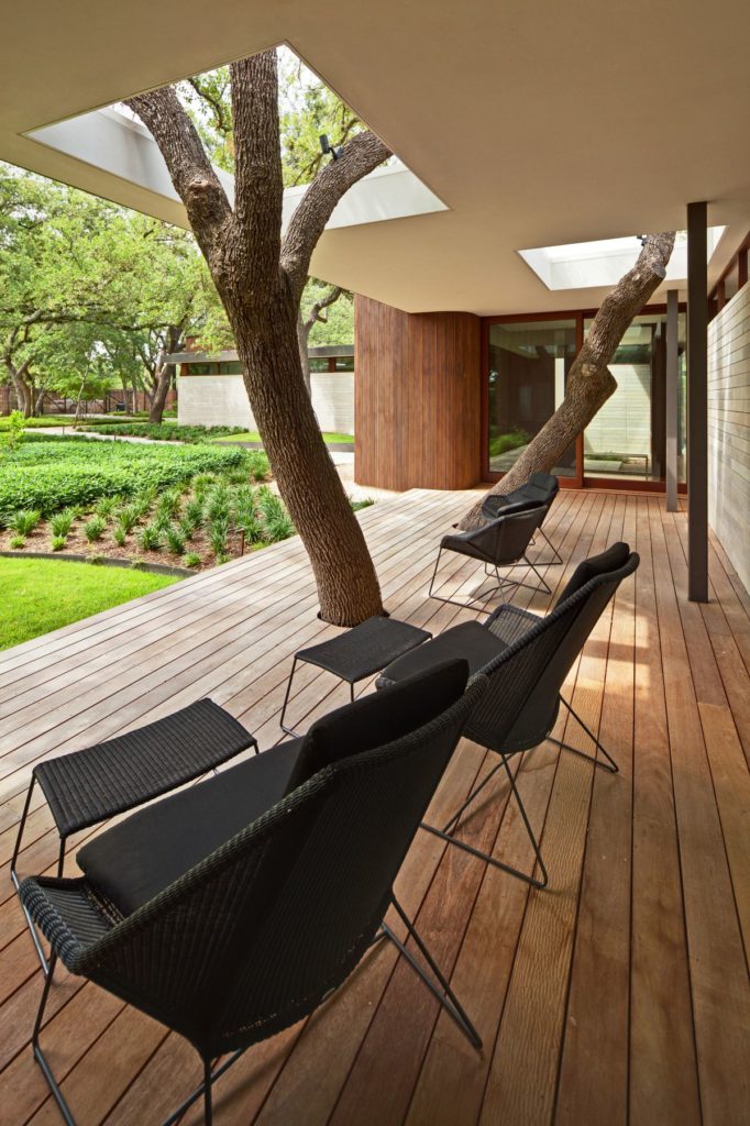 Trees Growing Through Modern Porch. Source: HomEdit