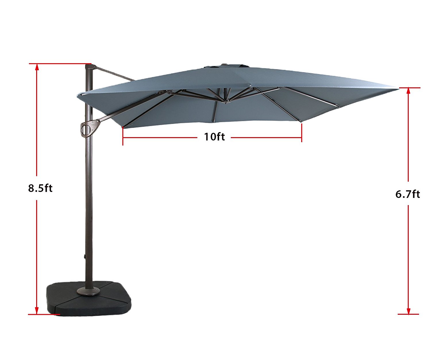 Rectangular Cantilever Umbrella Reviews OutsideModern
