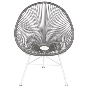 Jospeh Allen Acapulco Lounge Chair, Grey and White