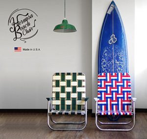 Vintage Beach Chair Webbed