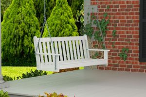 Vineyard Polywood Porch Swing 5', White