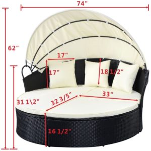 Tangkula Outdoor Daybed Dimensions