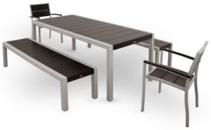 Trex Outdoor Furniture TXS122-1-11CB Surf City 5-Piece Bench Dining Set