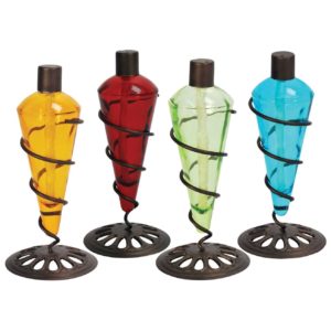 4 Pack 11 in Assorted Color Table Top Torch