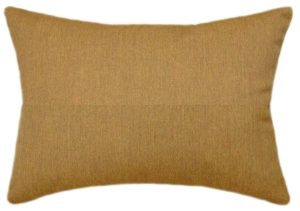 Sunbrella Canvas Teak Indoor Outdoor Solid Pillow 12x18 Rectangle