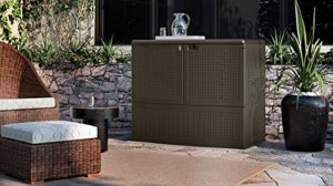 Suncast Vertical Deck Box Backyard Oasis