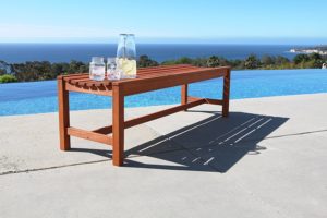 Vifah Baltic Wood Garden Backless Slatted Seat Bench