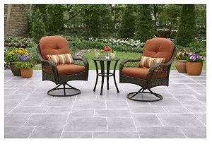 BHG Azalea Ridge 3 Piece Swivel Table Set