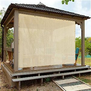 Alion Home Sun Shade Privacy Panel with Grommets on 4 Sides for Patio, Awning, Window Cover, Pergola or Gazebo - Banha Beige