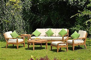 Noida 6 Piece Teak Sofa Lounge Set