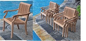 Wholesale Teak 7 Piece Stacking Chairs