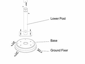 AZ Patio Heaters Natural Gas Base Diagram