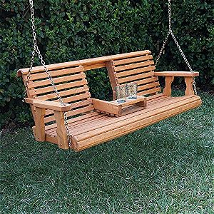 Porchgate Amish Heavy Duty 800b 5' Porch Swing Folded Down