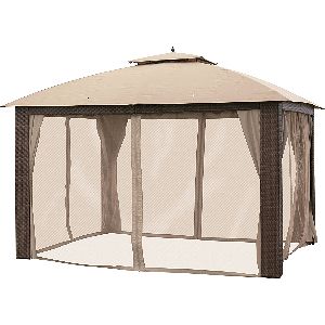 Best Choice Products 12 x 10 Soft Top Gazebo with Wicker Frame