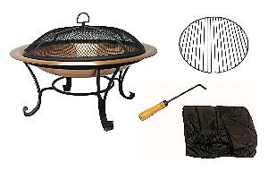 Catalina Creations Copper Fire Pit Set