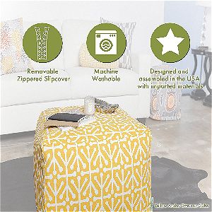 Majestic Home Ottoman Pouf Cube