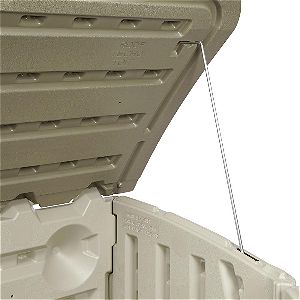 Rubbermaid Outdoor Horizontal Storage Shed Lid Hinge Detail
