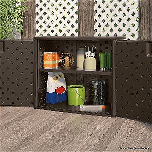 Suncast Elements Outdoor 40in Trash Can Storage Container